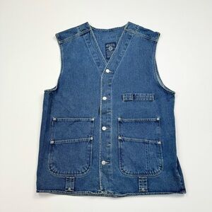 Men’s Vintage Results Denim Jean Vest Size Medium